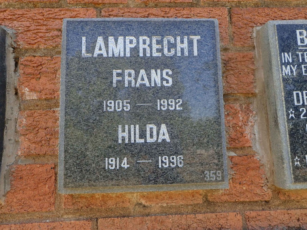 LAMPRECHT Frans 1905-1992 &amp; Hilda 1914-1996