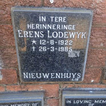 LODEWYK Erens 1922-1985