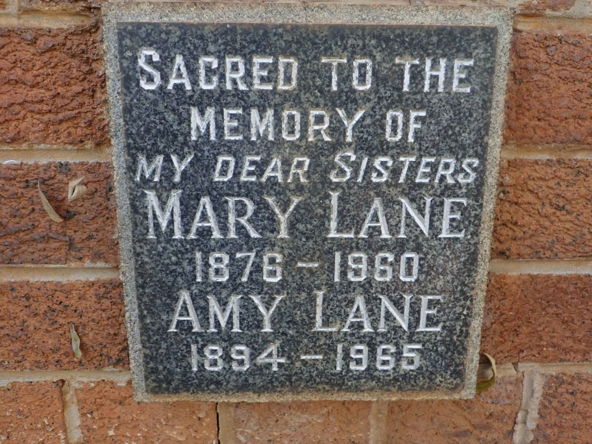 LANE Mary 1876-1960 :: LANE Amy 1894-1965