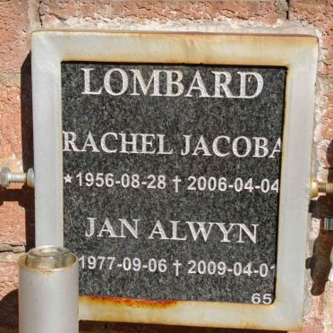 LOMBARD Rachel Jacoba 1956-2006 :: LOMBARD Jan Alwyn 1977-2009