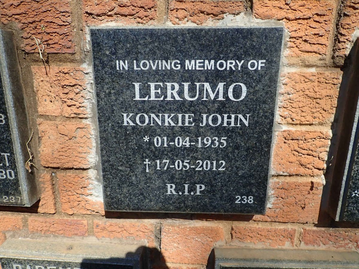 LERUMO Konkie John 1935-2012