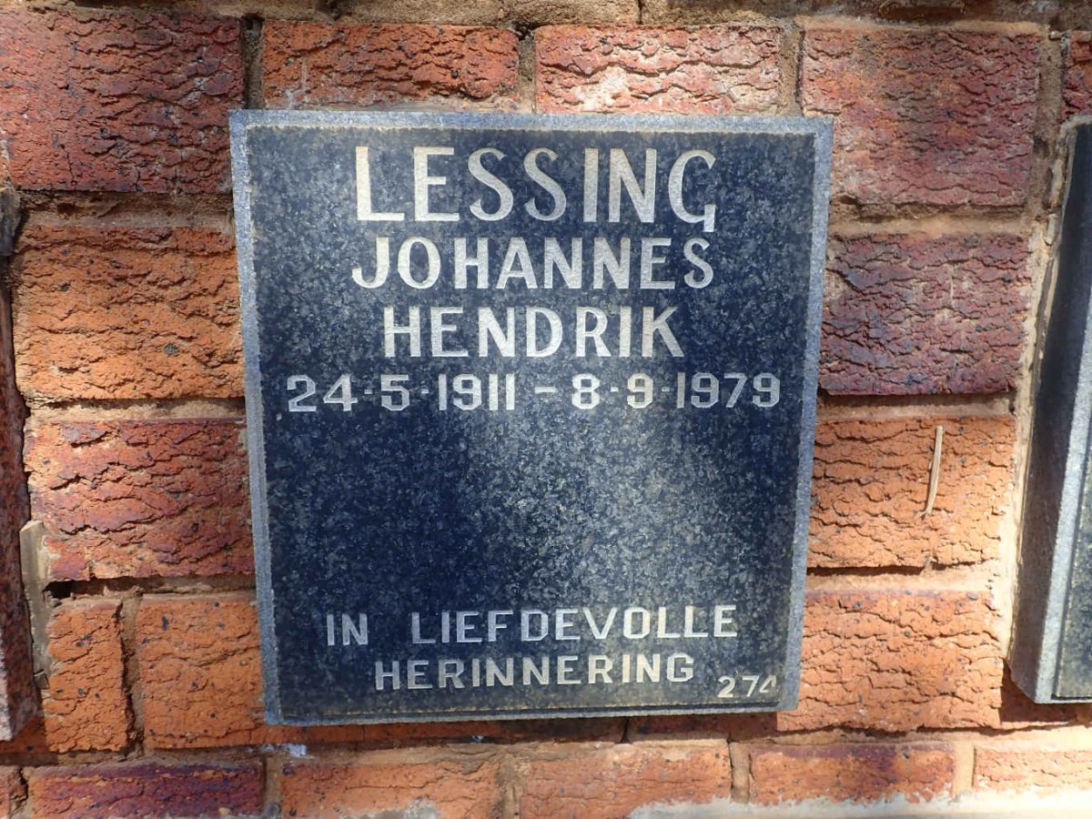 LESSING Johannes Hendrik 1911-1979