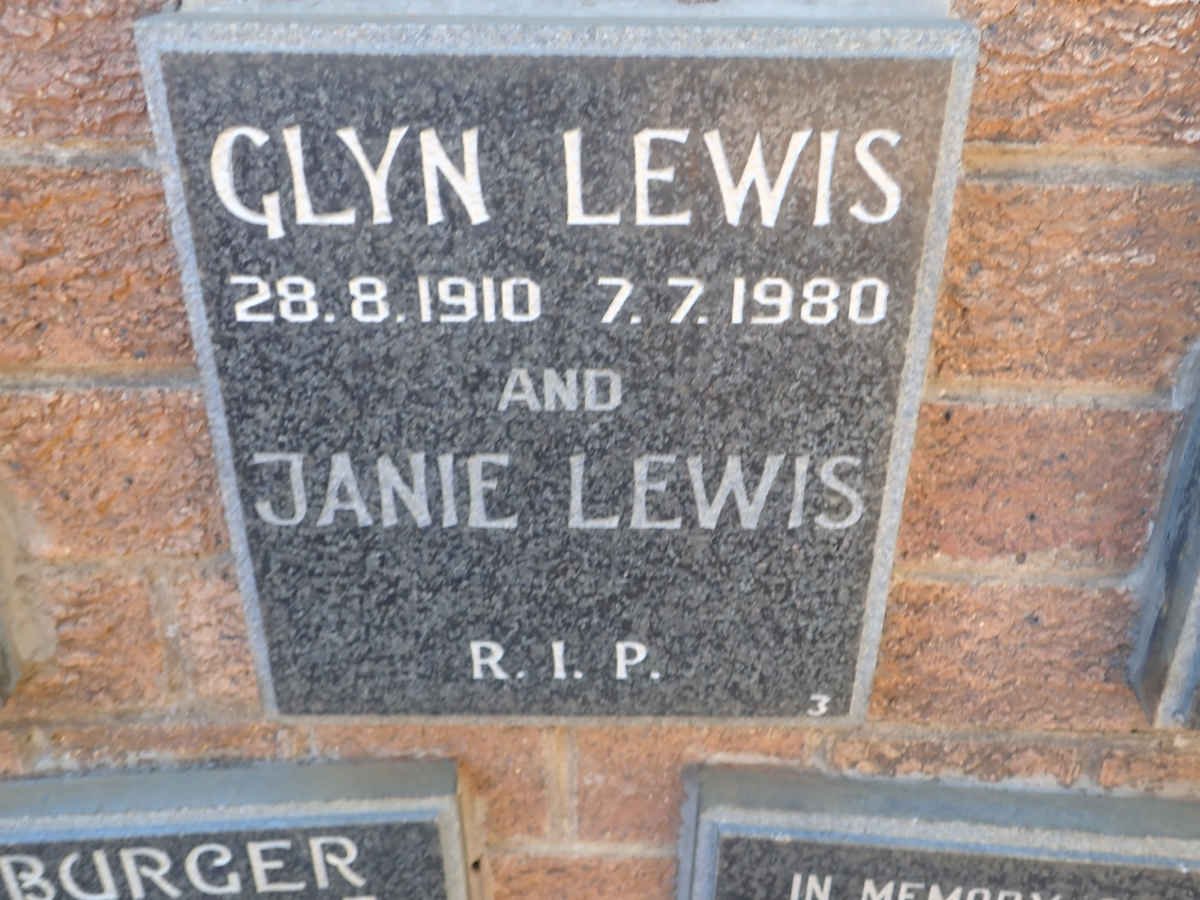 LEWIS Glyn 1910-1980 &amp; Janie