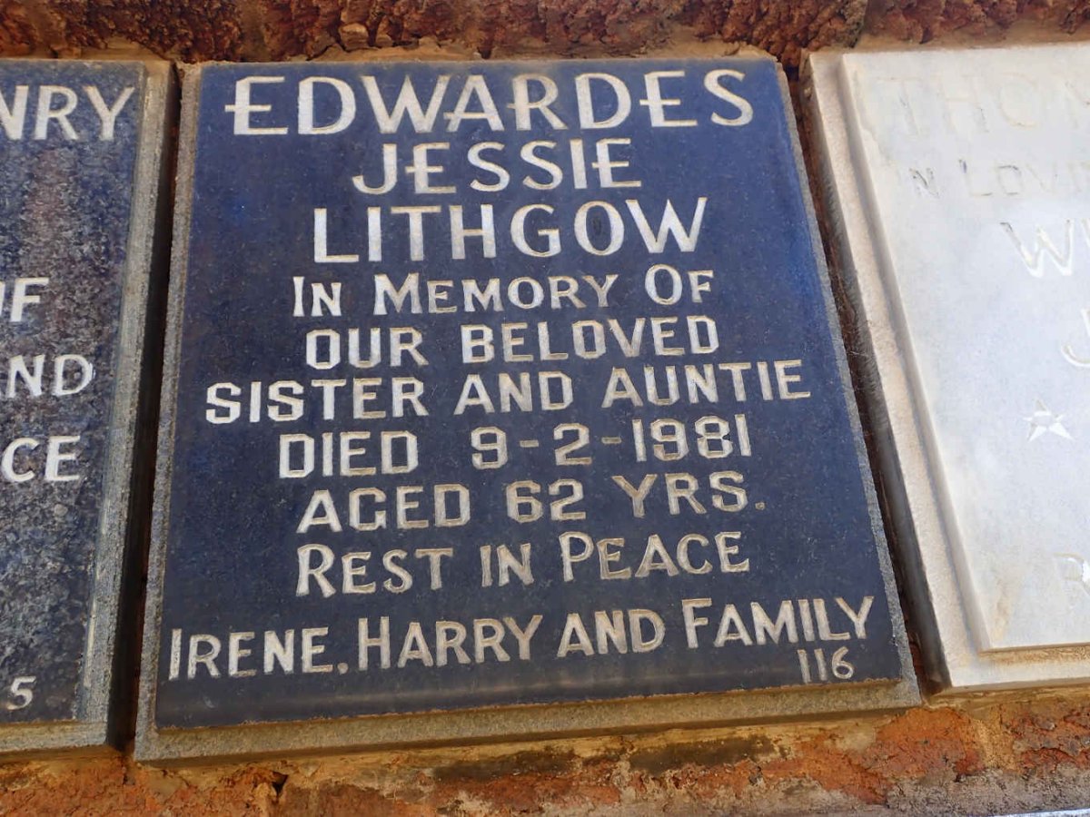 LITHGOW Edwardes Jessie -1981