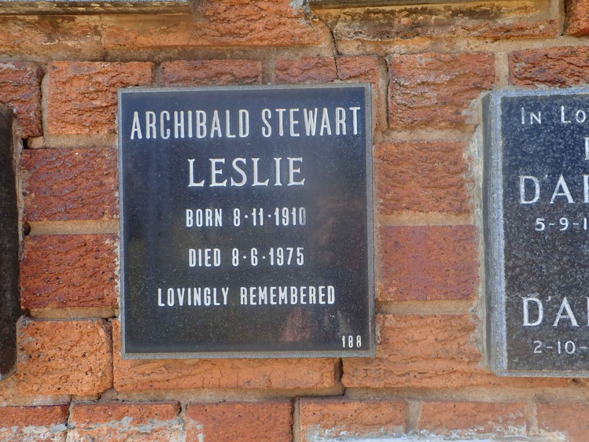 LESLIE Archibald Stewart 1910-1975