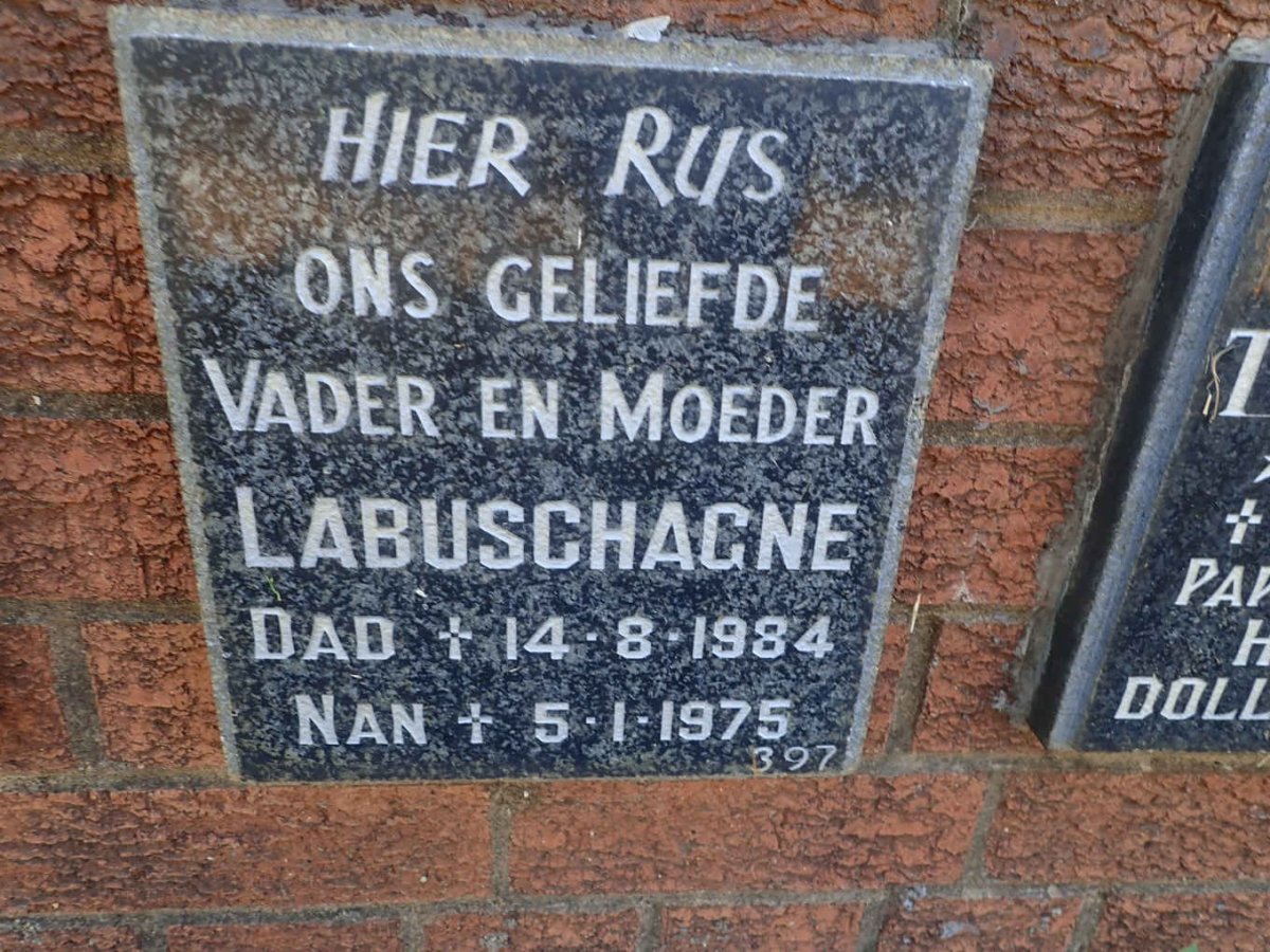 LABUSCHAGNE ? -1984 &amp; ? -1975