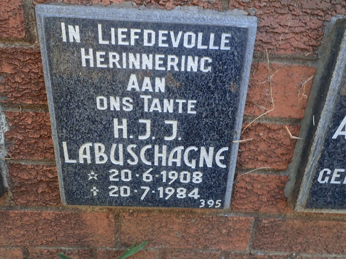 LABUSCHAGNE H.J.J. 1908-1984