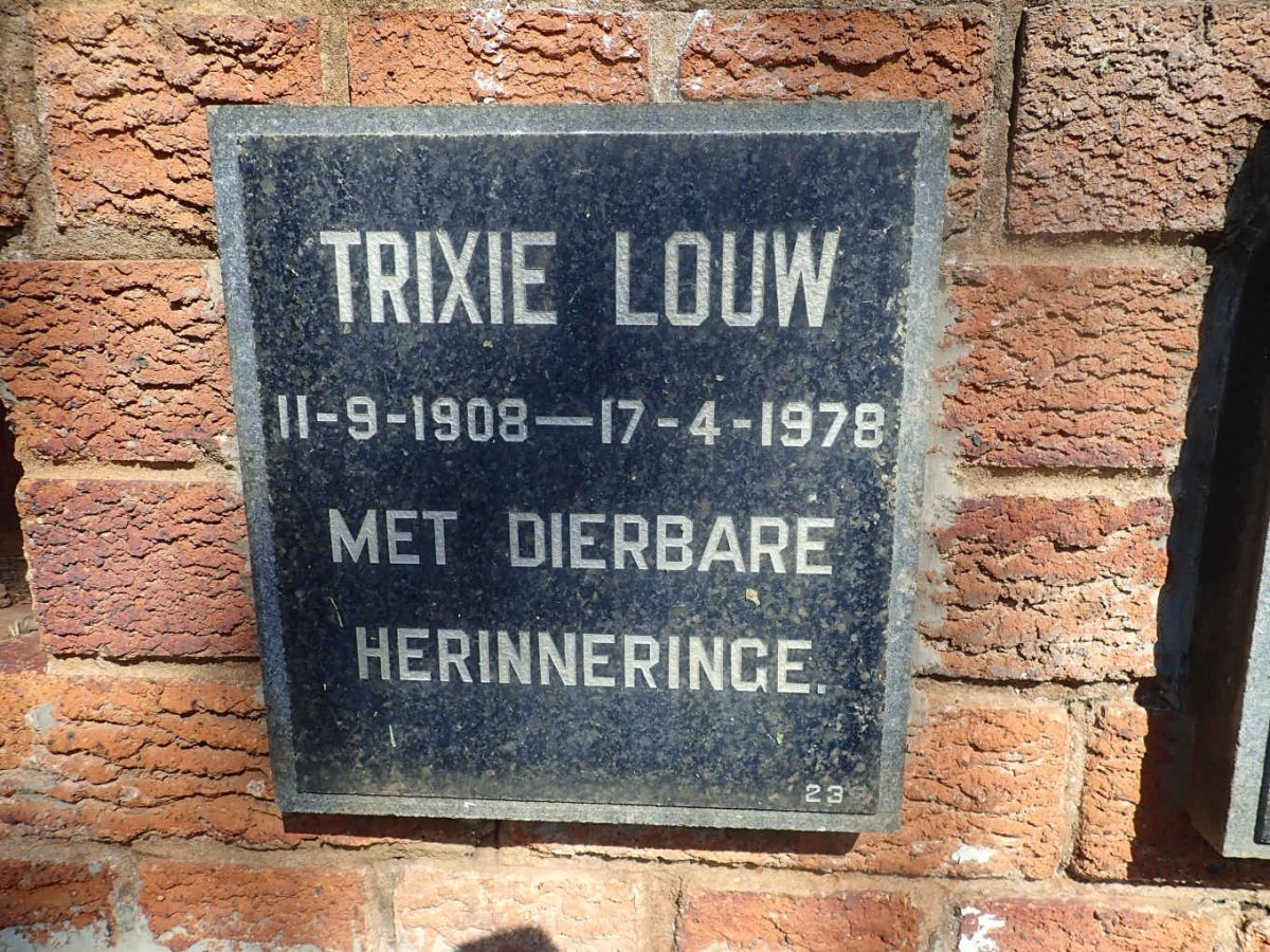LOUW Trixie 1908-1978