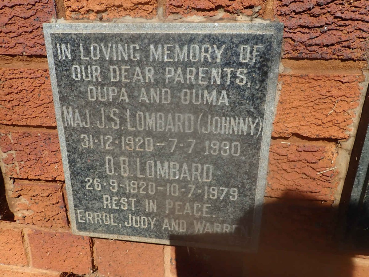 LOMBARD J.S. 1920-1990 &amp; O.B. 1920-1979