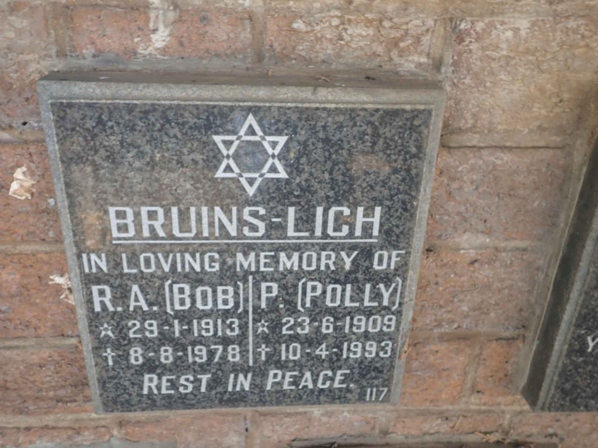 LICH R.A., BRUINS- 1913-1978 &amp; P. 1909-1993