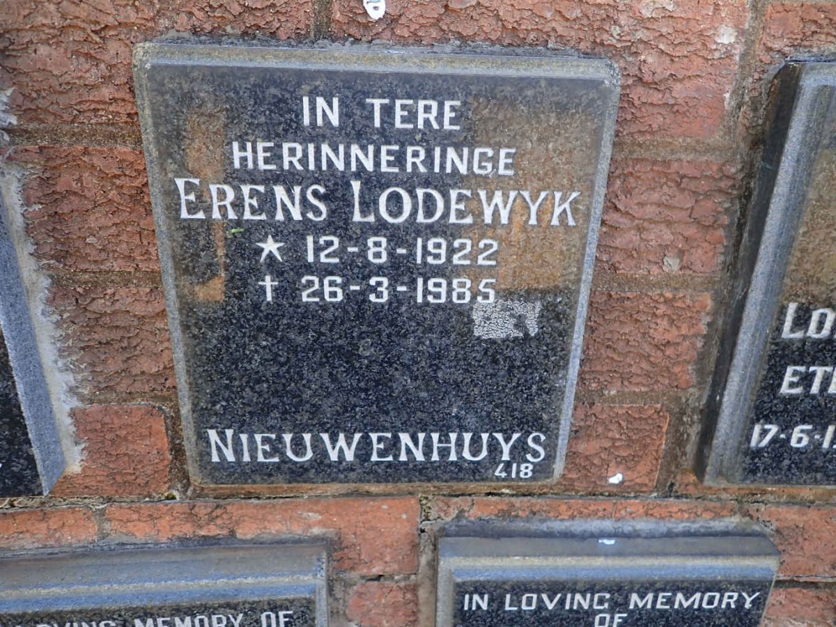 LODEWYK Erens 1922-1985
