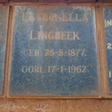 LINGBEEK Petronella 1877-1962