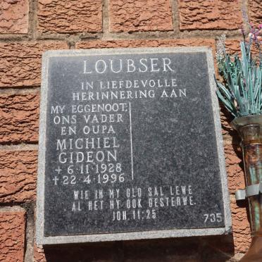 LOUBSER Michiel Gideon 1928-1996