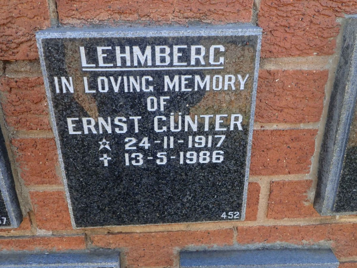 LEHMBERG Ernst Gunter 1917-1986