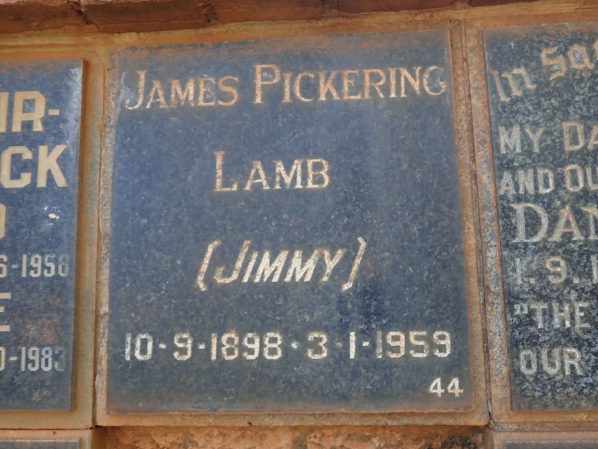 LAMB James Pickering 1898-1959