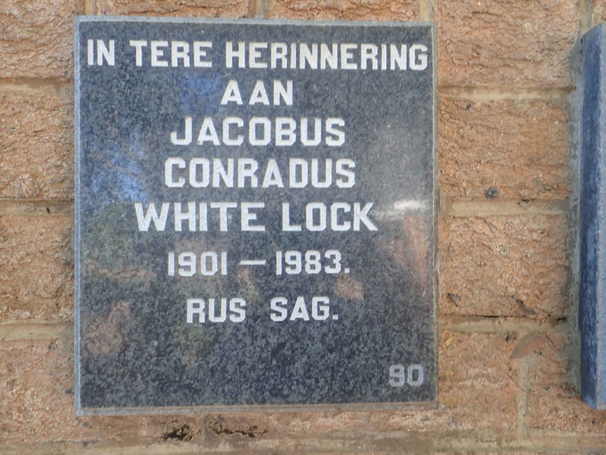 LOCK Jacobus Conradus, WHITE 1901-1983