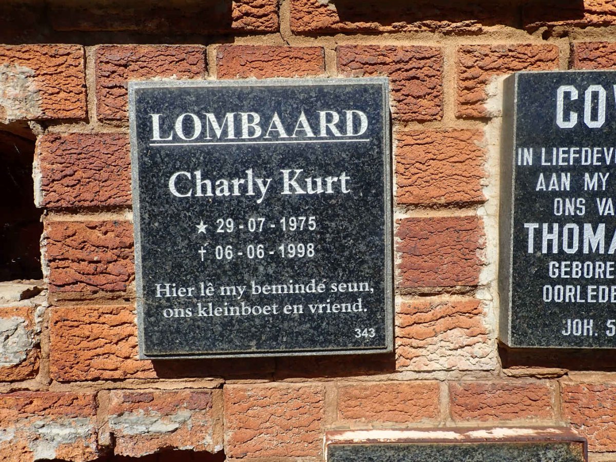 LOMBAARD Charly Kurt 1975-1998