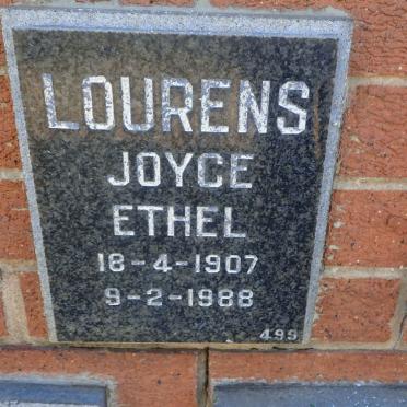 LOURENS Joyce Ethel 1907-1988