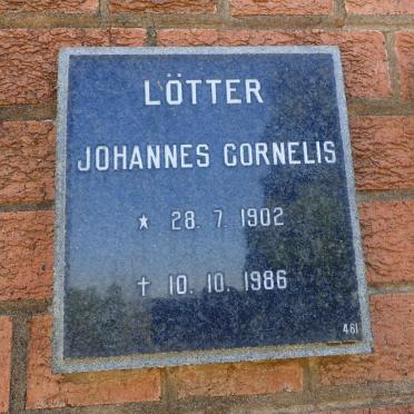 LÖTTER Johannes Cornelis 1902-1986