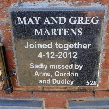 MARTENS Greg -2012 &amp; May -2012