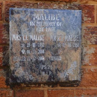 MALIBE R.P. 1952- &amp; T.J. 1952-2004