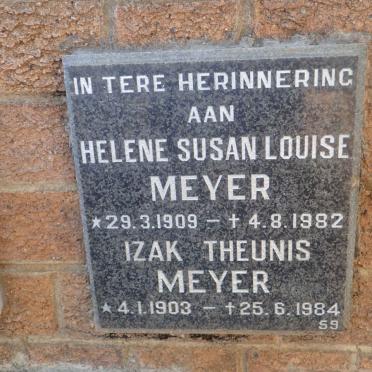 MEYER Izak Theunis 1903-1984 &amp; Helene Susan Louise 1909-1982