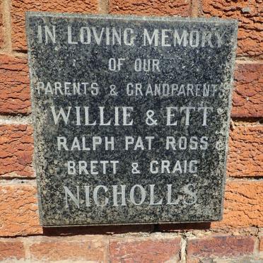 NICHOLLS Willie &amp; Ett