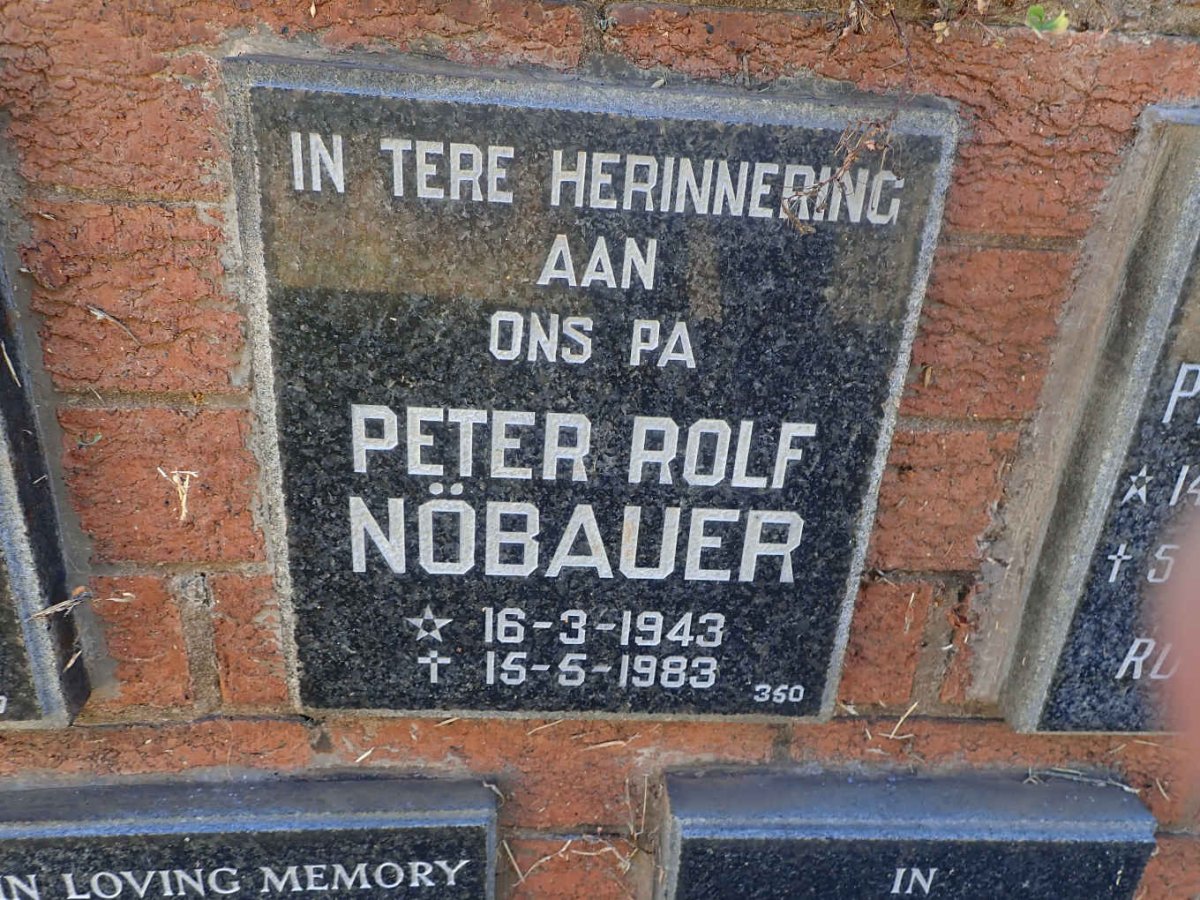 NOBAUER Peter Rolf 1943-1983