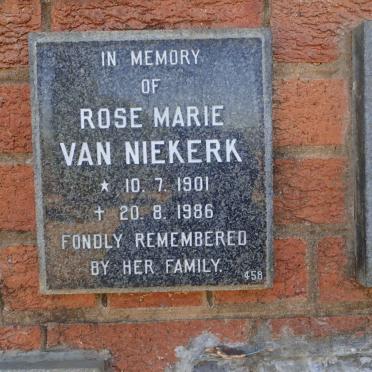 NIEKERK Rose Marie, van 1901-1986