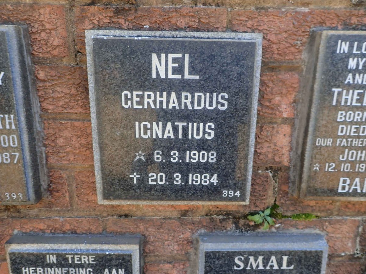 NEL Gerhardus Ignatius 1908-1984
