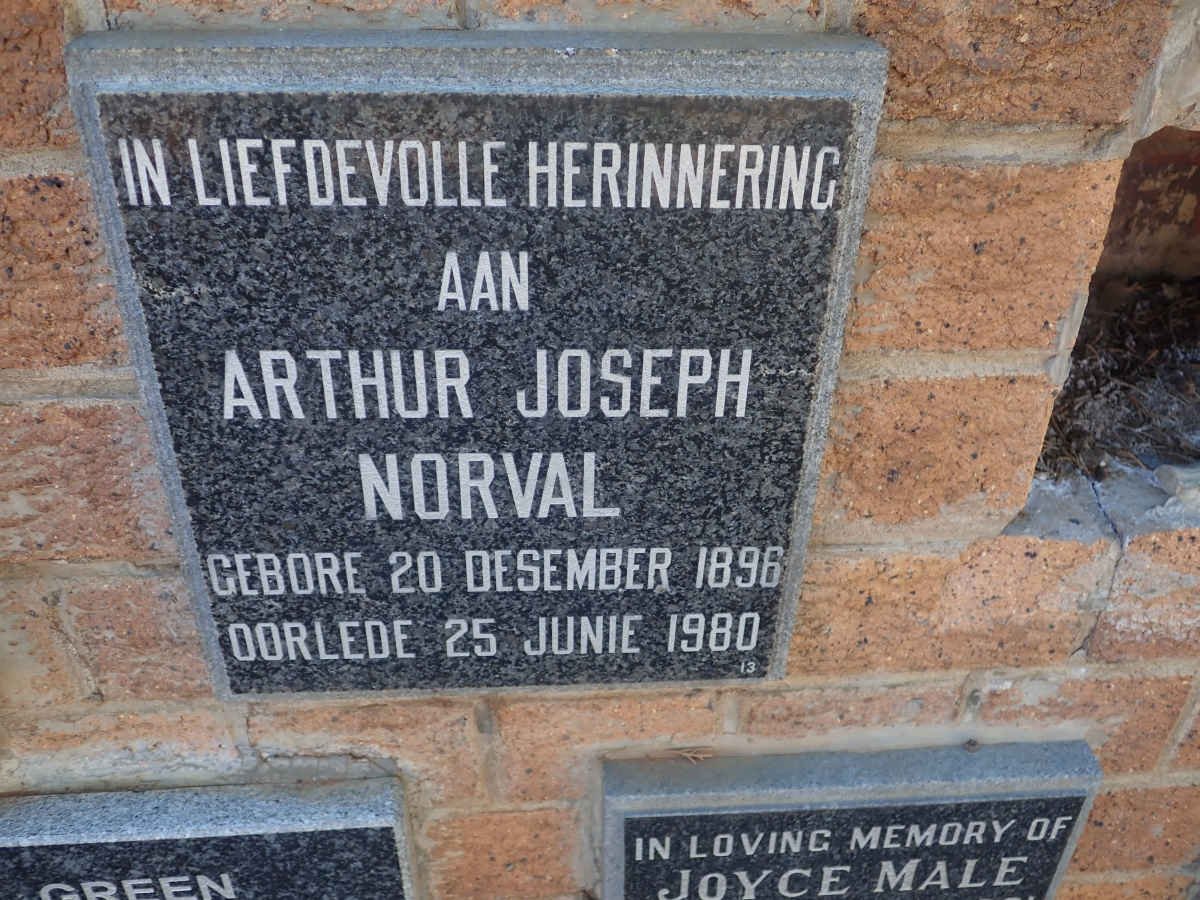 NORVAL Arthur Joseph 1896-1980