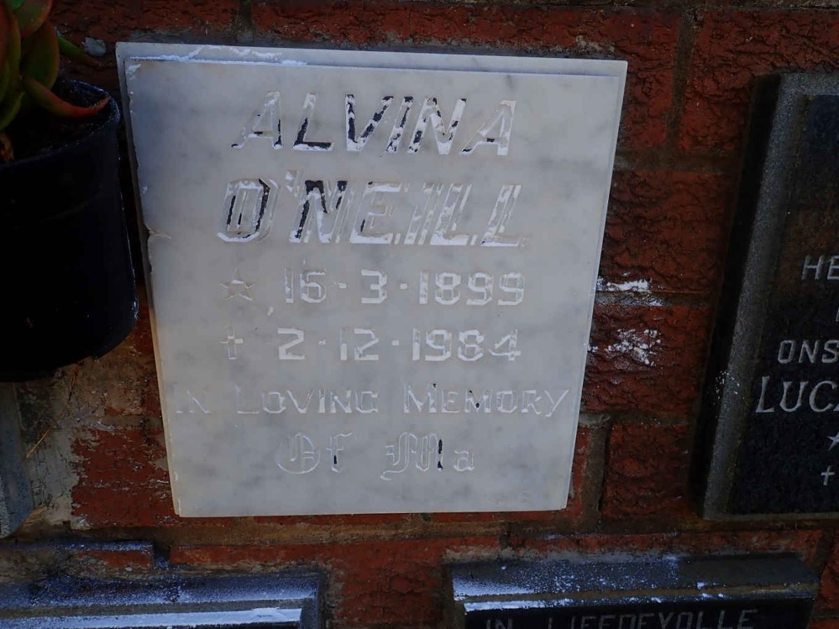 O'NEILL Alvina 1899-1984
