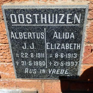 OOSTHUIZEN Albertus J.J. 1911-1980 &amp; Alida Elizabeth 1913-1997