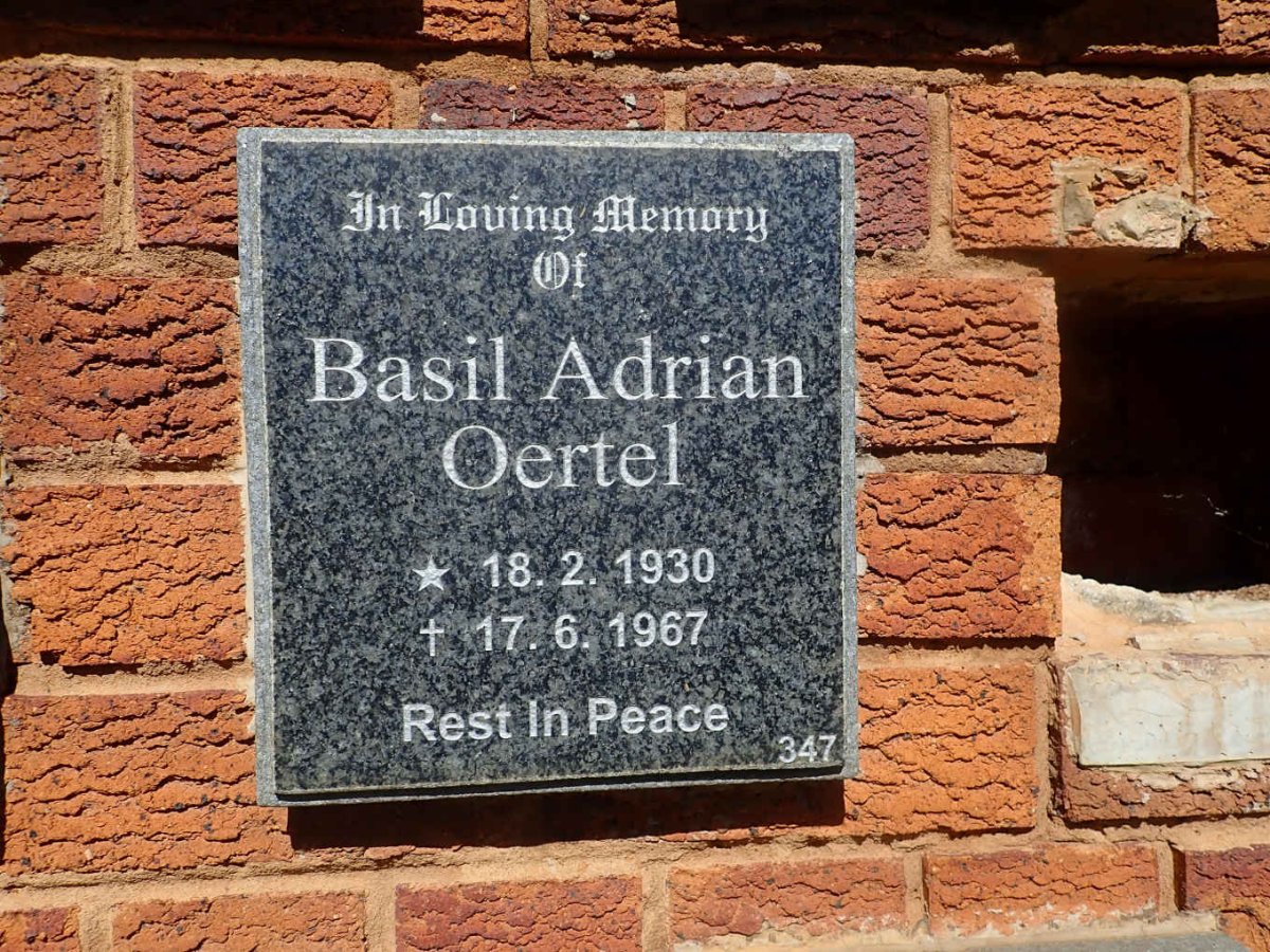 OERTEL Basil Adrian 1930-1967