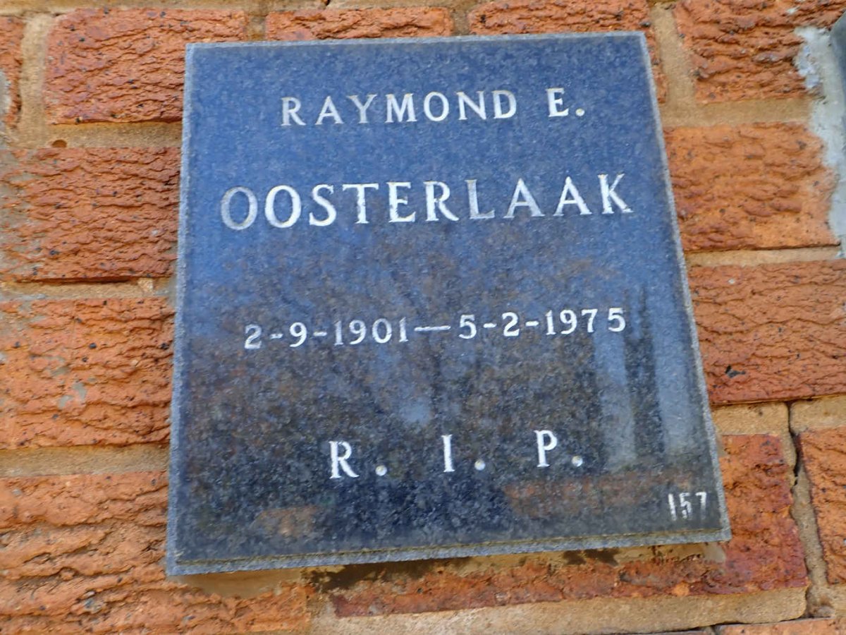 OOSTERLAAK Raymond E. 1901-1975