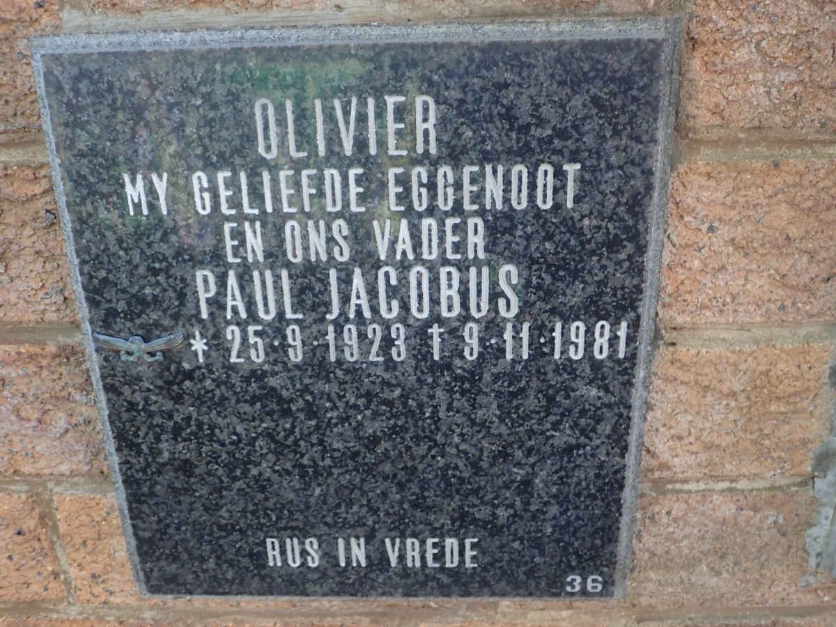 OLIVIER Paul Jacobus 1923-1981