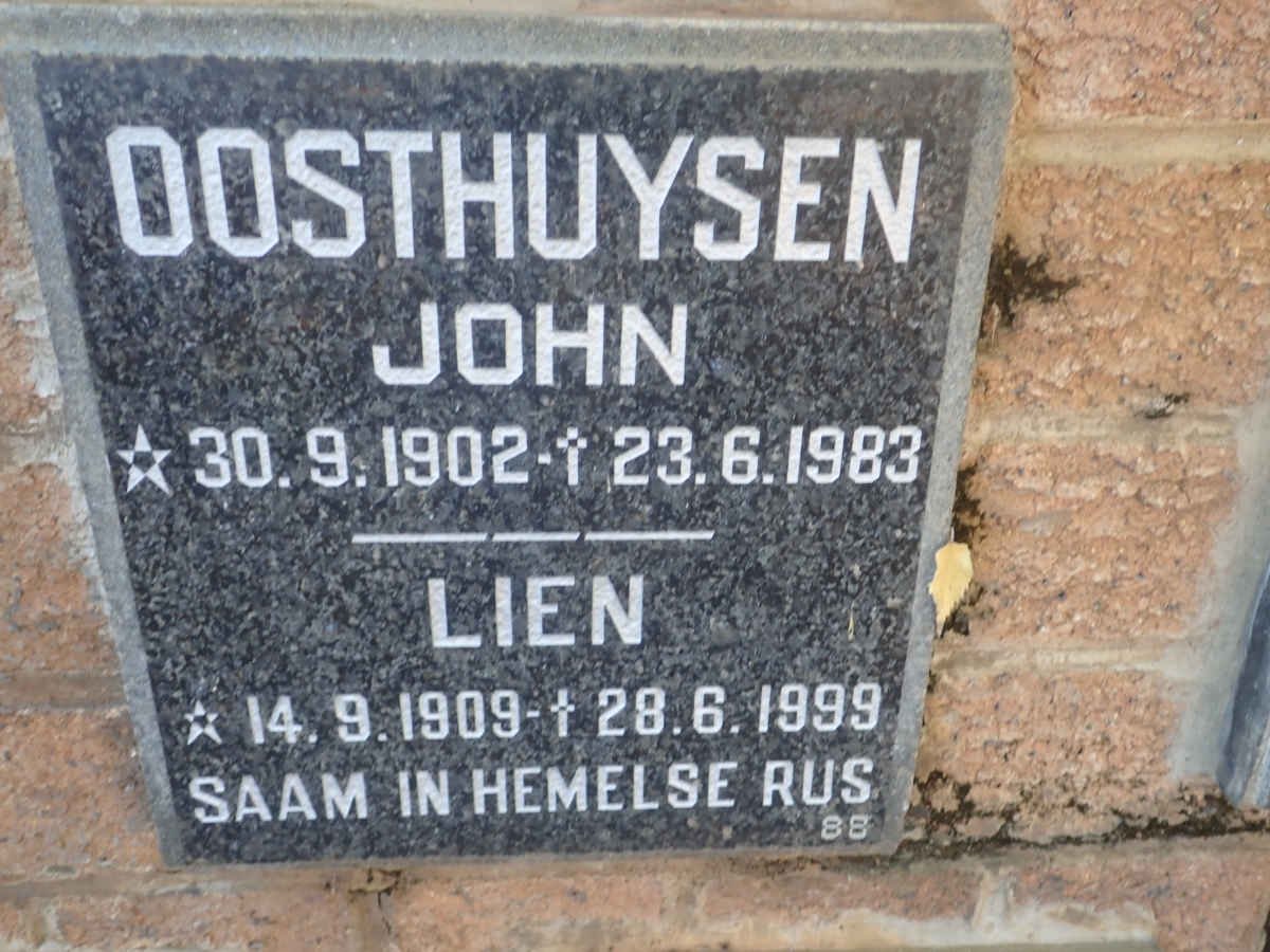 OOSTHUYSEN John 1902-1983 &amp; Lien 1909-1999