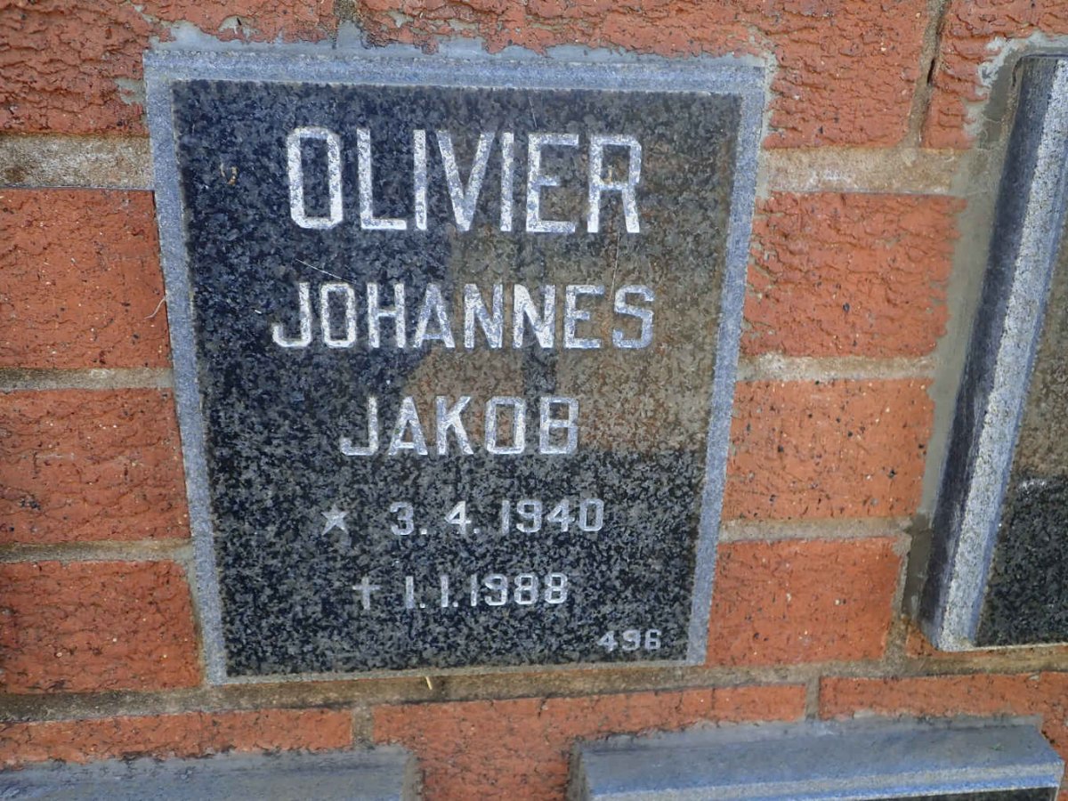 OLIVIER Johannes Jakob 1940-1988