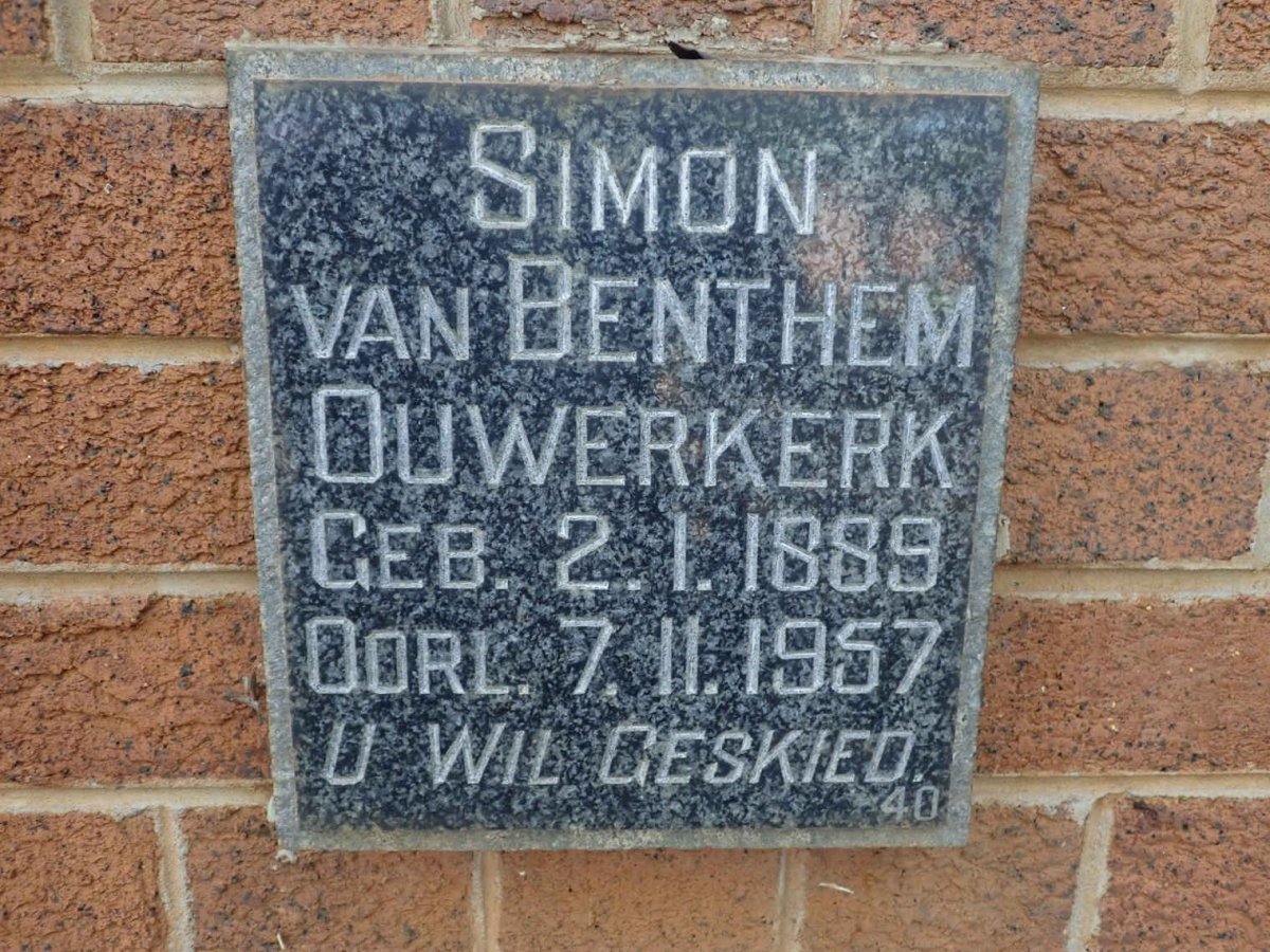 OUWERKERK Simon van Benthem 1889-1957