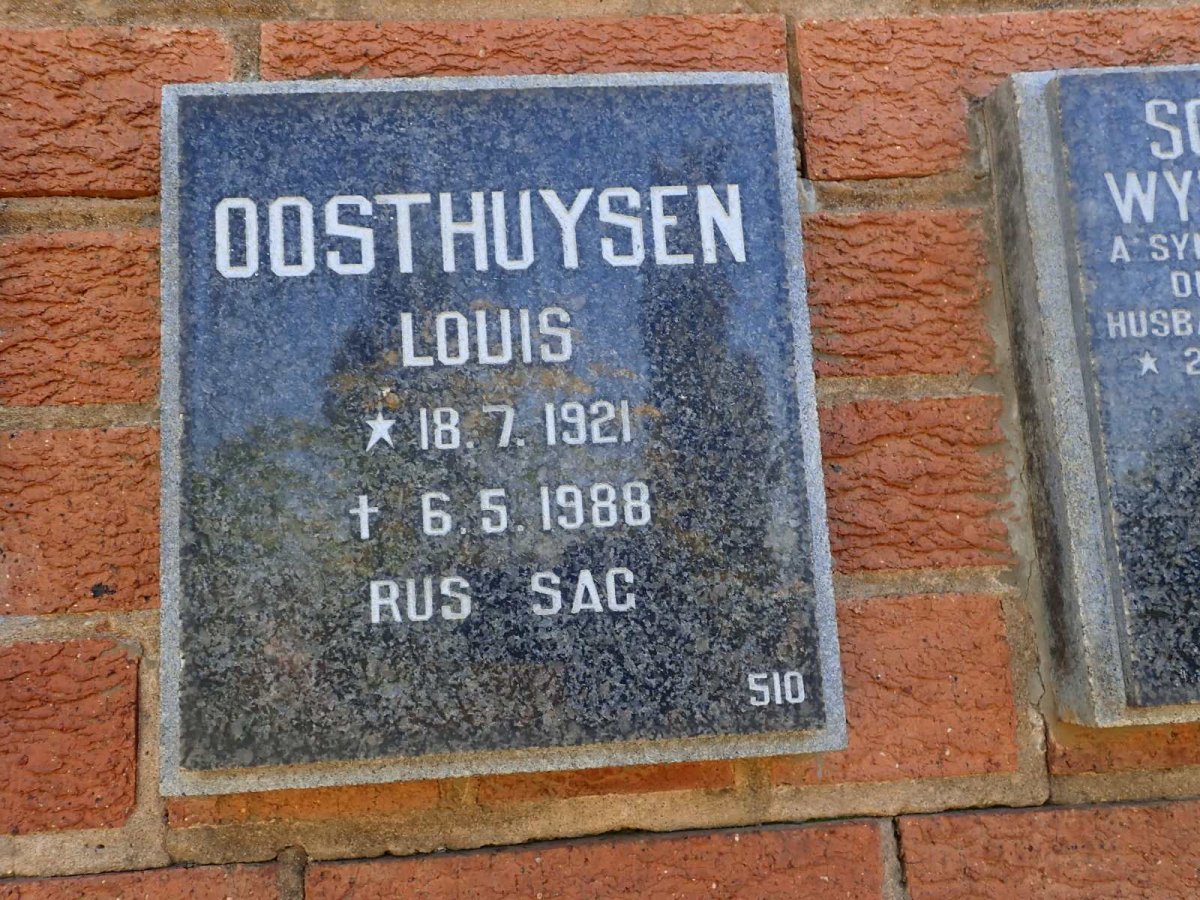 OOSTHUYSEN Louis 1921-1988