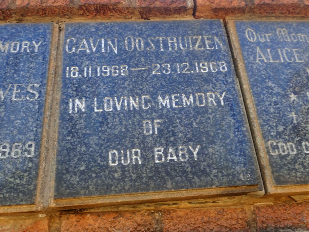 OOSTHUIZEN Gavin 1968-1968
