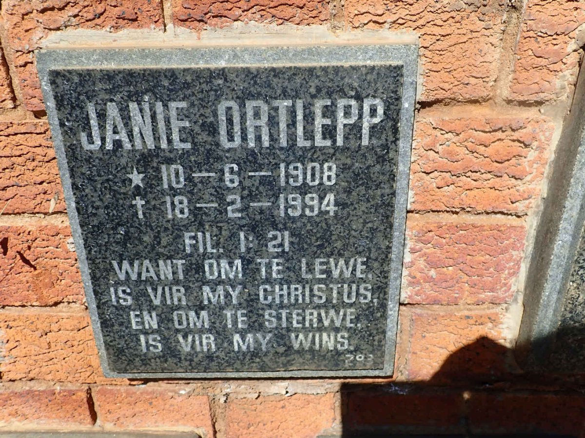 ORTLEPP Janie 1908-1994