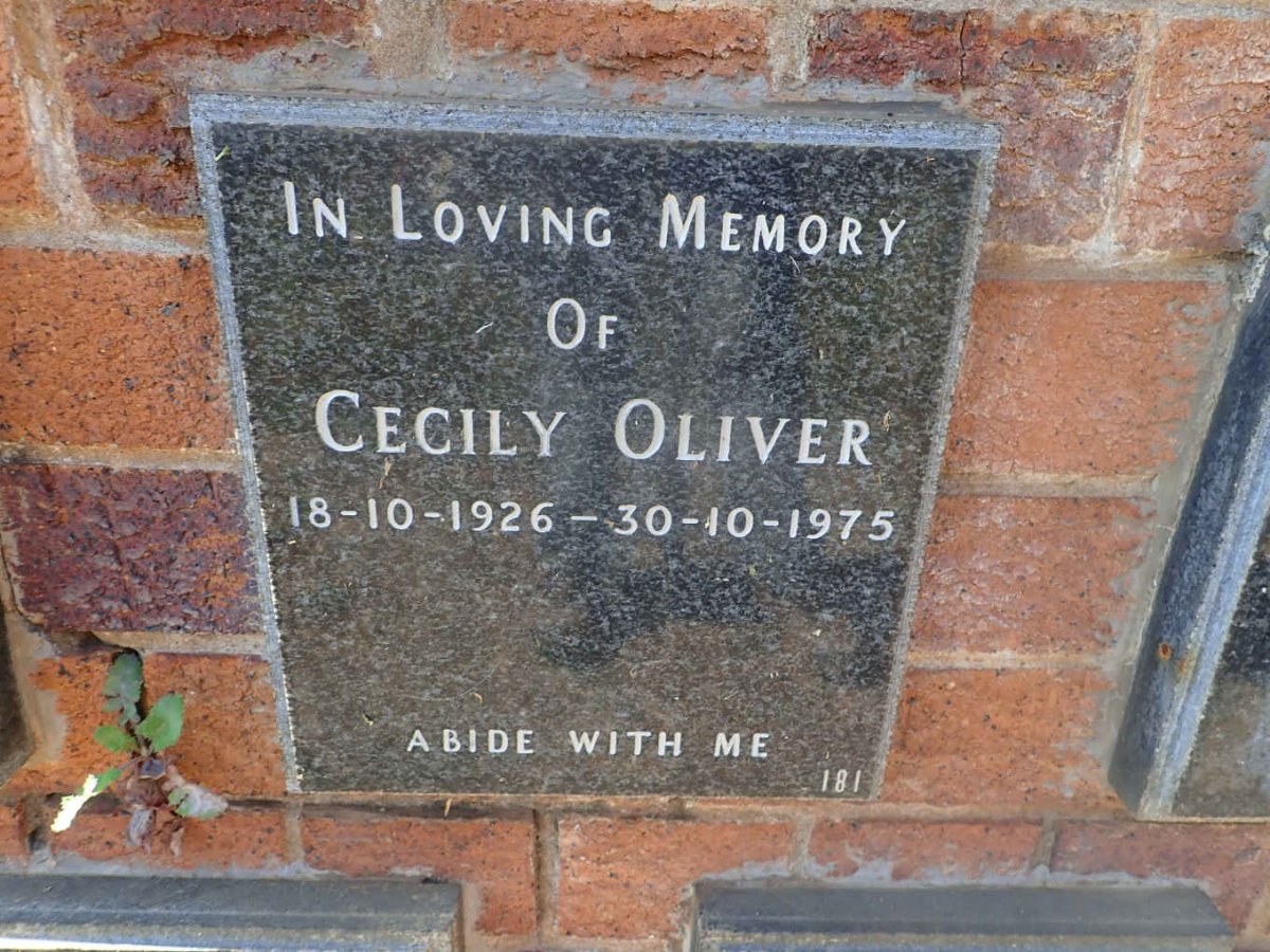 OLIVER Cecily 1926-1975