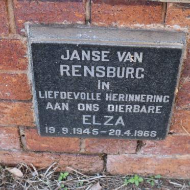 RENSBURG Elza, Janse van 1945-1968