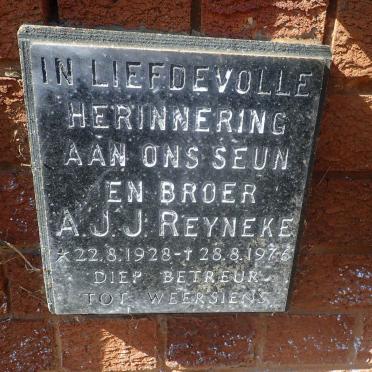 REYNEKE A.J.J. 1928-1976