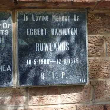 ROWLANDS Egbert Hamilton 1908-1975