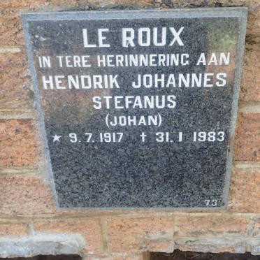 ROUX Hendrik Johannes Stefanus, le 1917-1983