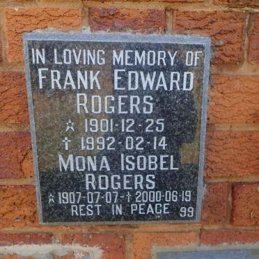 ROGERS Frank Edward 1901-1992 &amp; Mona Isobel 1907-2000