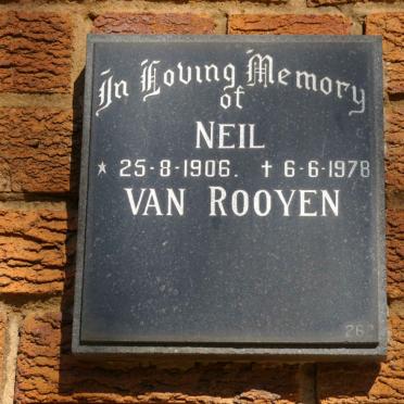 ROOYEN Neil, van 1906-1978