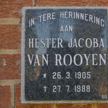 ROOYEN Hester Jacoba, van 1905-1988